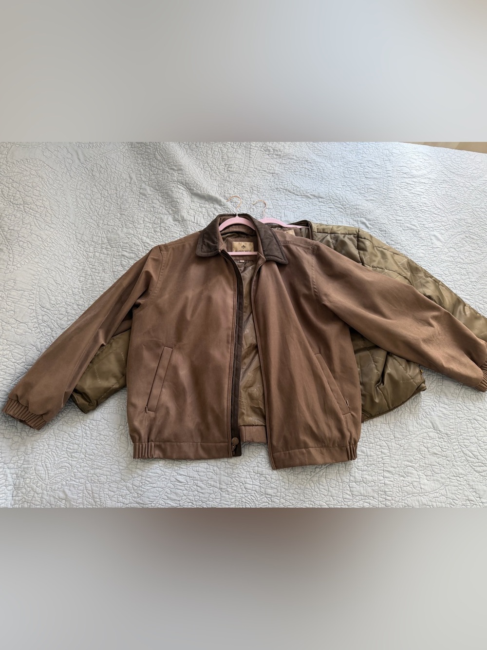 RAINFOREST Brown Bomber Jacket with Quilted Liner
